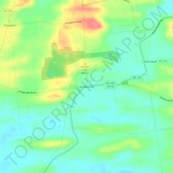 Jordanville topographic map, elevation, terrain
