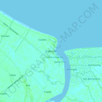 Cabusao topographic map, elevation, terrain
