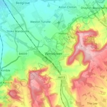 Wendover topographic map, elevation, terrain
