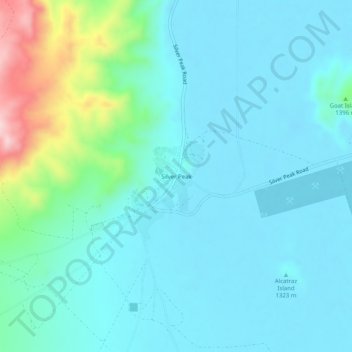 Silver Peak topographic map, elevation, terrain