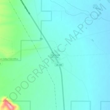 Villa Grove topographic map, elevation, terrain