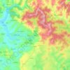 Cazin topographic map, elevation, terrain