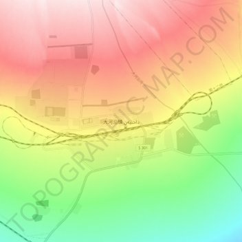 大河沿镇 topographic map, elevation, terrain