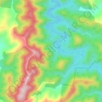 Turon Gates topographic map, elevation, terrain
