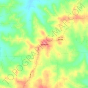 Campbellton topographic map, elevation, terrain