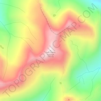 Stob Choire Claurigh topographic map, elevation, terrain