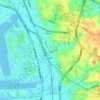 南町2 topographic map, elevation, terrain