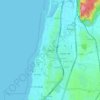 Caesarea topographic map, elevation, terrain