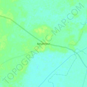 Basudebpur topographic map, elevation, terrain