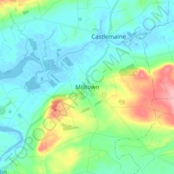 Milltown topographic map, elevation, terrain