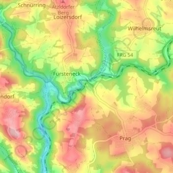 Voglöd topographic map, elevation, terrain