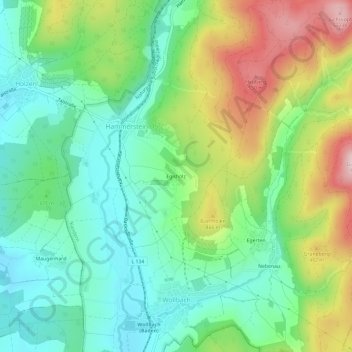 Egisholz topographic map, elevation, terrain