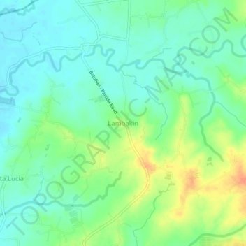 Lambakin topographic map, elevation, terrain