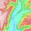 Sub Cetate topographic map, elevation, terrain