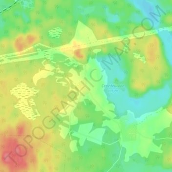 Середея topographic map, elevation, terrain