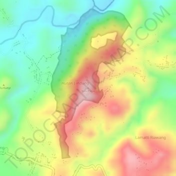 Bulu Paria topographic map, elevation, terrain