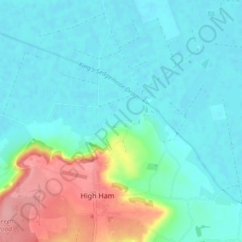 Henley topographic map, elevation, terrain