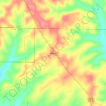 Wasola topographic map, elevation, terrain