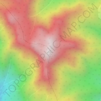 Chembra peak topographic map, elevation, terrain