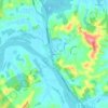Mercer topographic map, elevation, terrain