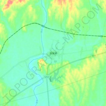 Yuxi topographic map, elevation, terrain