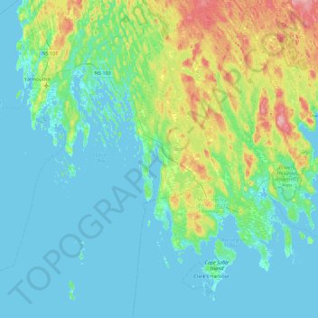 Calf Island topographic map, elevation, terrain