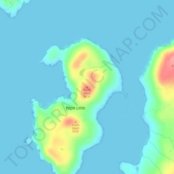 North Ward topographic map, elevation, terrain