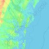 Lanier Island topographic map, elevation, terrain