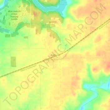 Butlerville topographic map, elevation, terrain