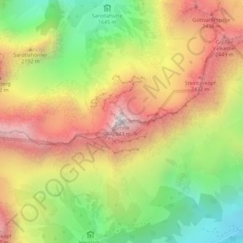 Zimba topographic map, elevation, terrain