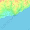 Cape Coast topographic map, elevation, terrain