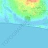 Råbylille Strand topographic map, elevation, terrain