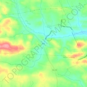 Host topographic map, elevation, terrain