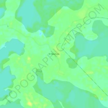 El Mamon topographic map, elevation, terrain