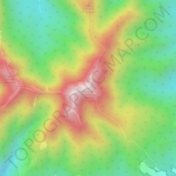 Gunung Kerenceng topographic map, elevation, terrain