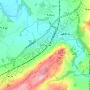 Billington topographic map, elevation, terrain