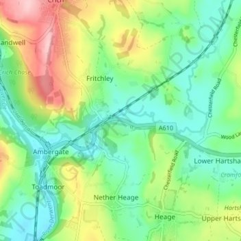 Sawmills topographic map, elevation, terrain