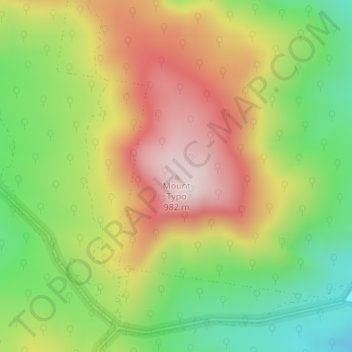 Mount Typo topographic map, elevation, terrain