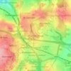 Priorslee Village topographic map, elevation, terrain