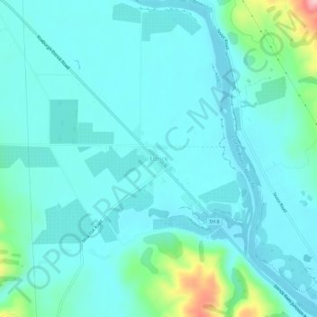 Ettrick topographic map, elevation, terrain