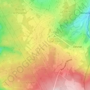 Vert Buisson topographic map, elevation, terrain