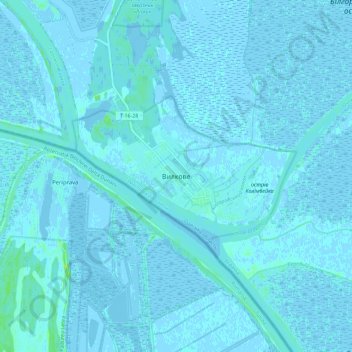 Vylkove topographic map, elevation, terrain