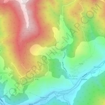 Costalta topographic map, elevation, terrain