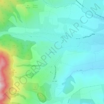 Filioara topographic map, elevation, terrain