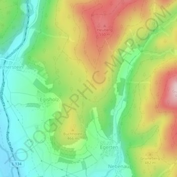 Auf der Stelle topographic map, elevation, terrain