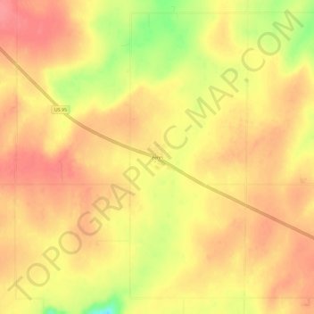 Fenn topographic map, elevation, terrain