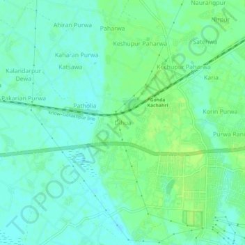 Dihua topographic map, elevation, terrain