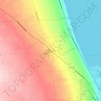 Hayts Corner topographic map, elevation, terrain