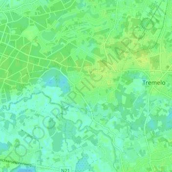 Ninde topographic map, elevation, terrain