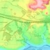 Sandling topographic map, elevation, terrain